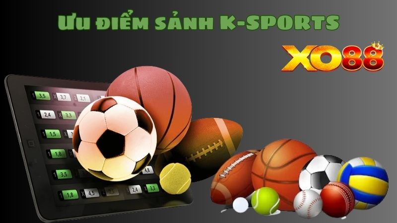 Sảnh K-SPORTS có nhiều trò chơi hấp dẫn