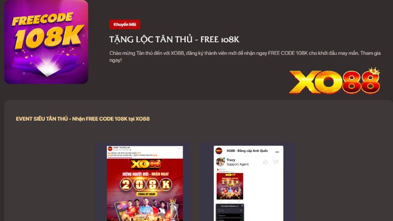 Mỗi tháng XO88 đều có Giftcode cho người chơi